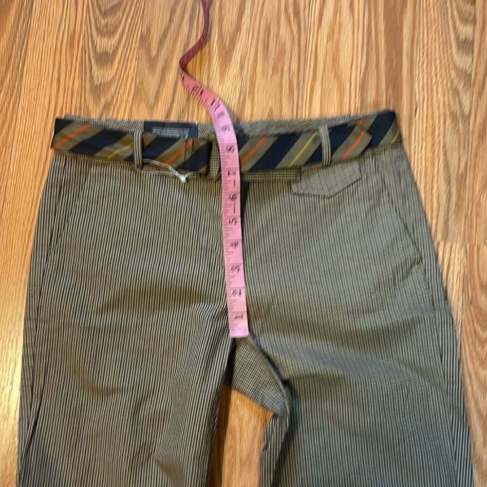 NWTโ Y2K Tommy Hilfiger Flare Striped Trousers Pants, Low-rise, necktie belt, 2 - Picture 5 of 11